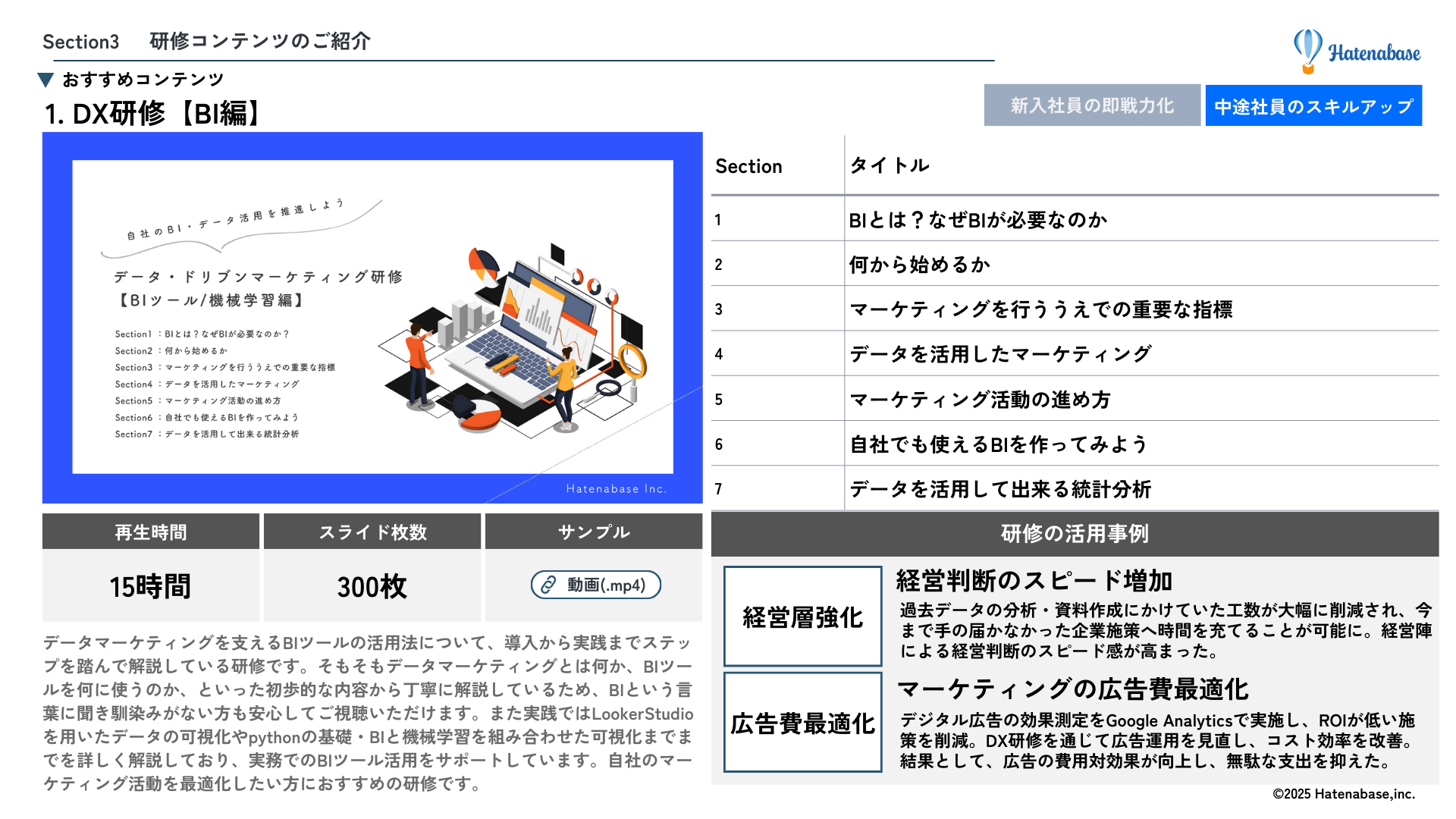 DX研修 [BI編] の概要イメージ