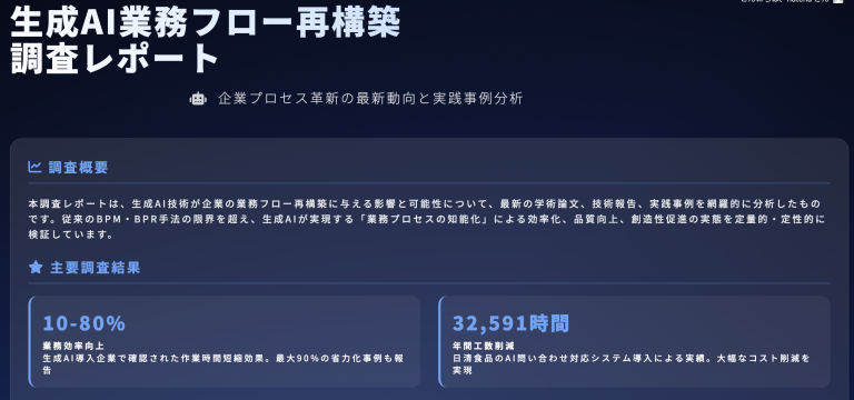 生成AI業務フロー再構築 調査レポート