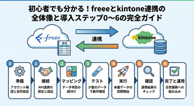 初心者でも分かる！freeeとkintone連携の全体像と導入ステップ0〜6の完全ガイド