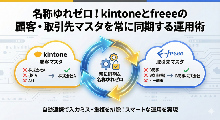 名称ゆれゼロ！kintoneとfreeeの顧客・取引先マスタを常に同期する運用術