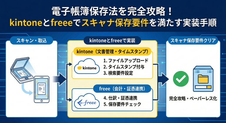 電子帳簿保存法を完全攻略！kintoneとfreeeでスキャナ保存要件を満たす実装手順