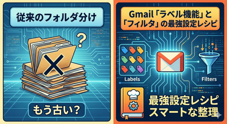 フォルダ分けはもう古い？Gmail「ラベル機能」と「フィルタ」の最強設定レシピ