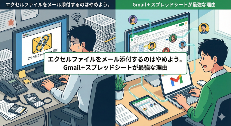 エクセルファイルをメール添付するのはやめよう。Gmail＋スプレッドシートが最強な理由