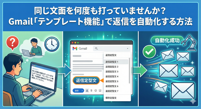 同じ文面を何度も打っていませんか？Gmail「テンプレート機能」で返信を自動化する方法