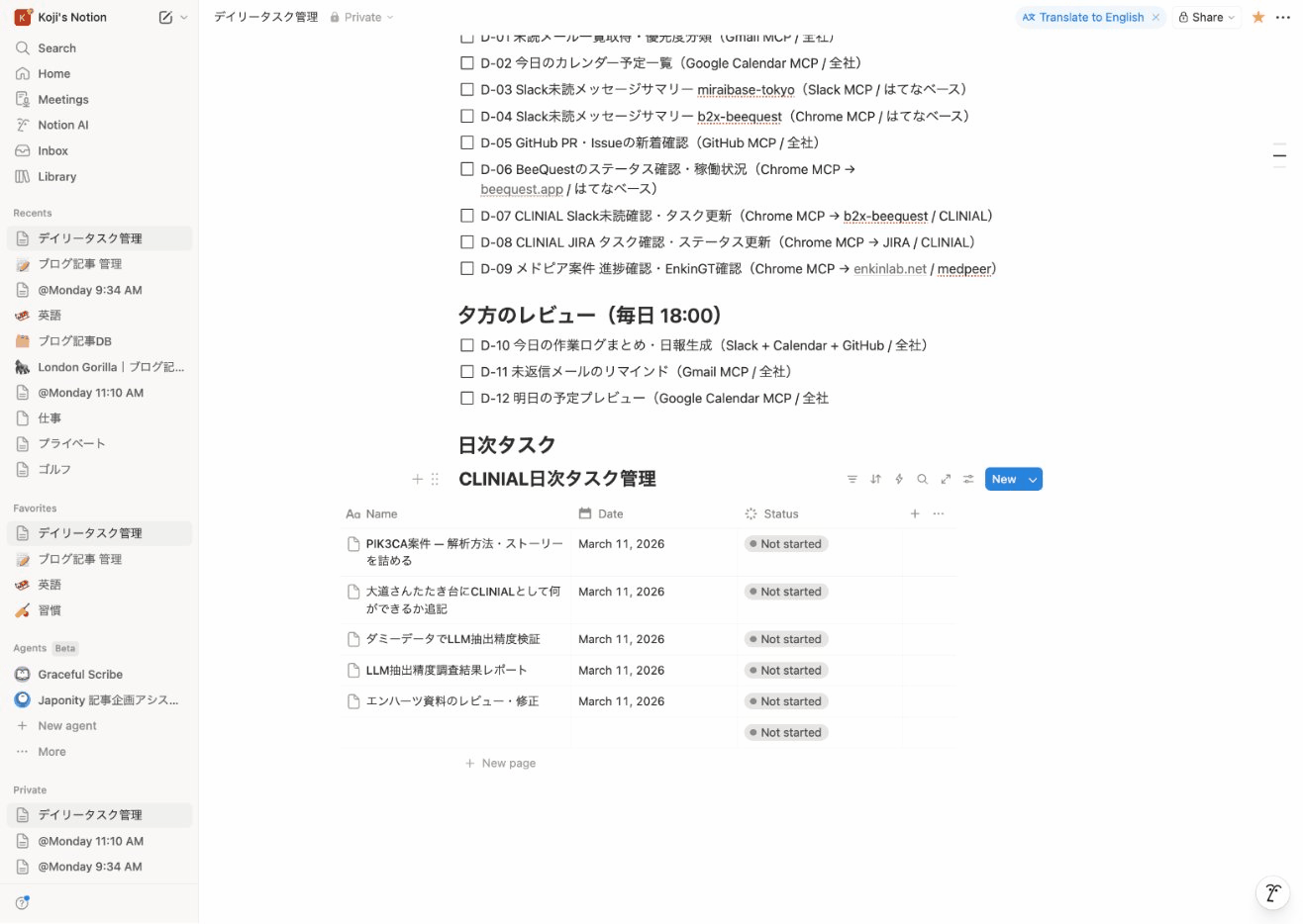 Data Cloud設定画面