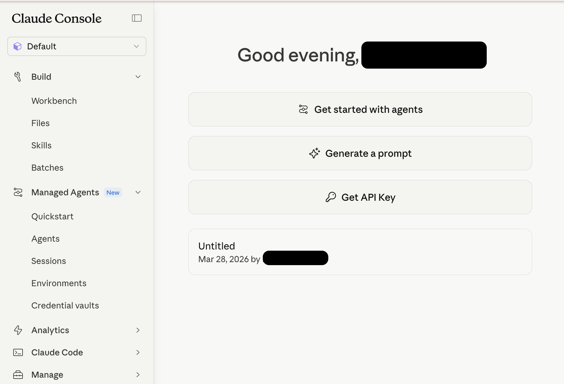 Claude Consoleダッシュボード