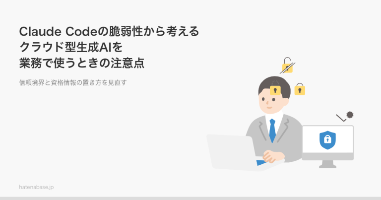 Claude Codeの脆弱性から考える、クラウド型生成AIを業務で使うときの注意点 | はてなベース株式会社