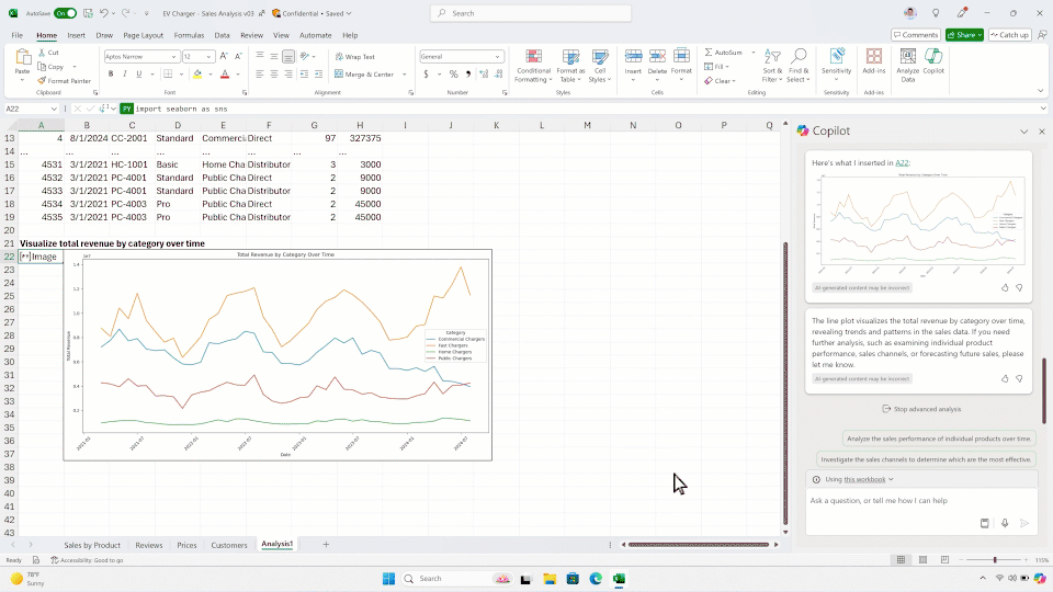 CopilotがPythonで予測分析するデモ