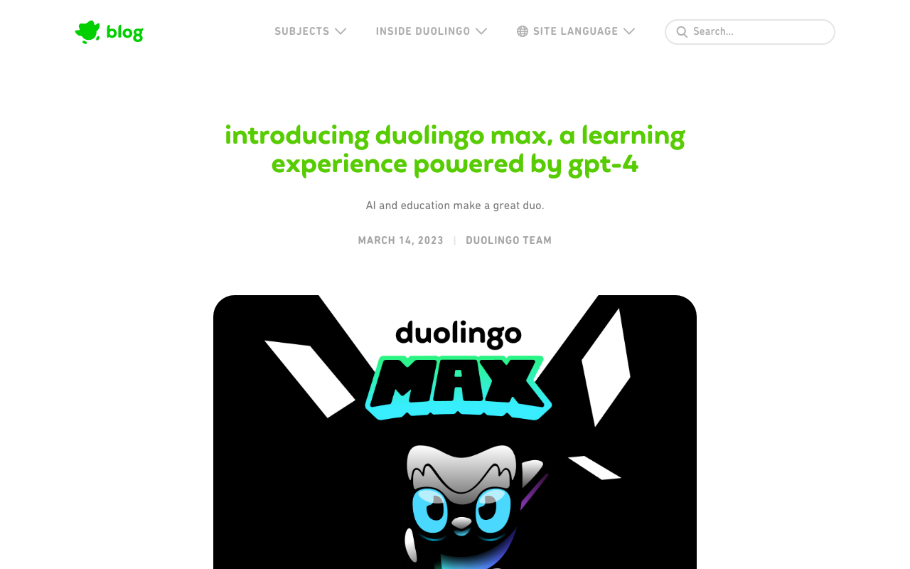 Duolingo Max 公式ブログ