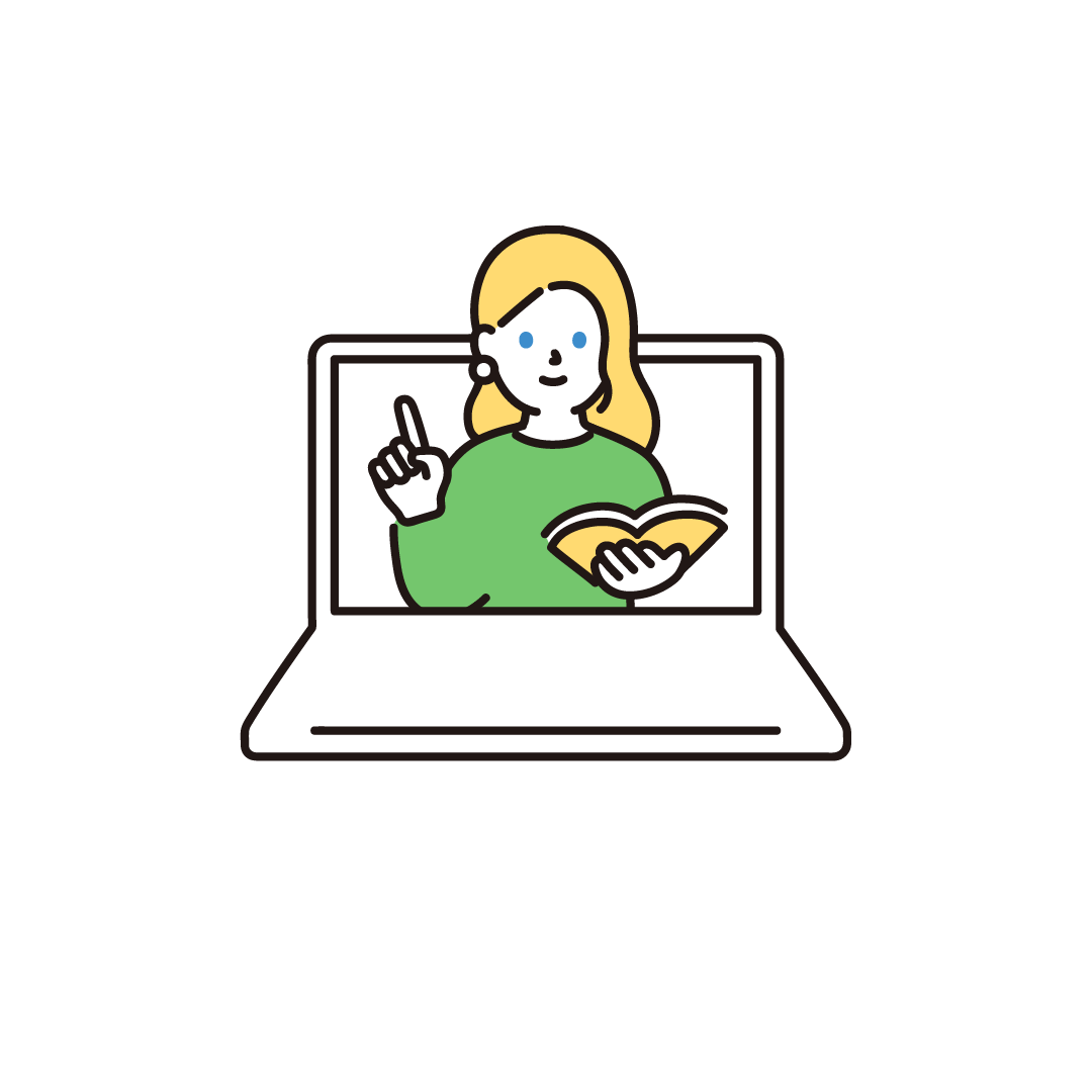 ノートパソコンで作業